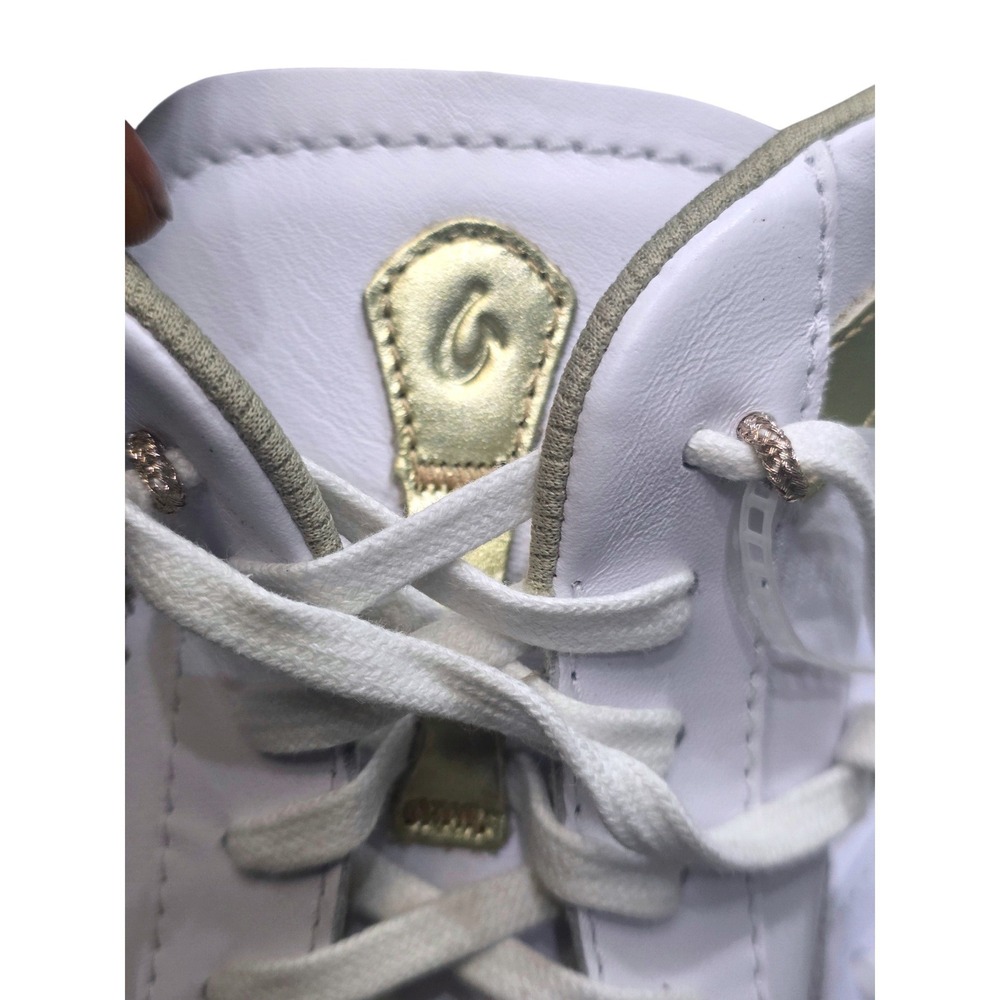 OluKai Pehuea Li Womens White Gold Leather Lace Up Fashion Sneakers Shoes Sz 11w - Picture 6 of 9